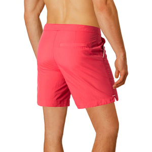 Rio 6.5" Coral Red with Boto Pouch lining Swim Trunks