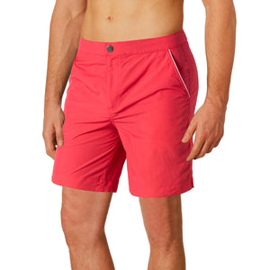Rio 6.5" Coral Red with Boto Pouch lining Swim Trunks